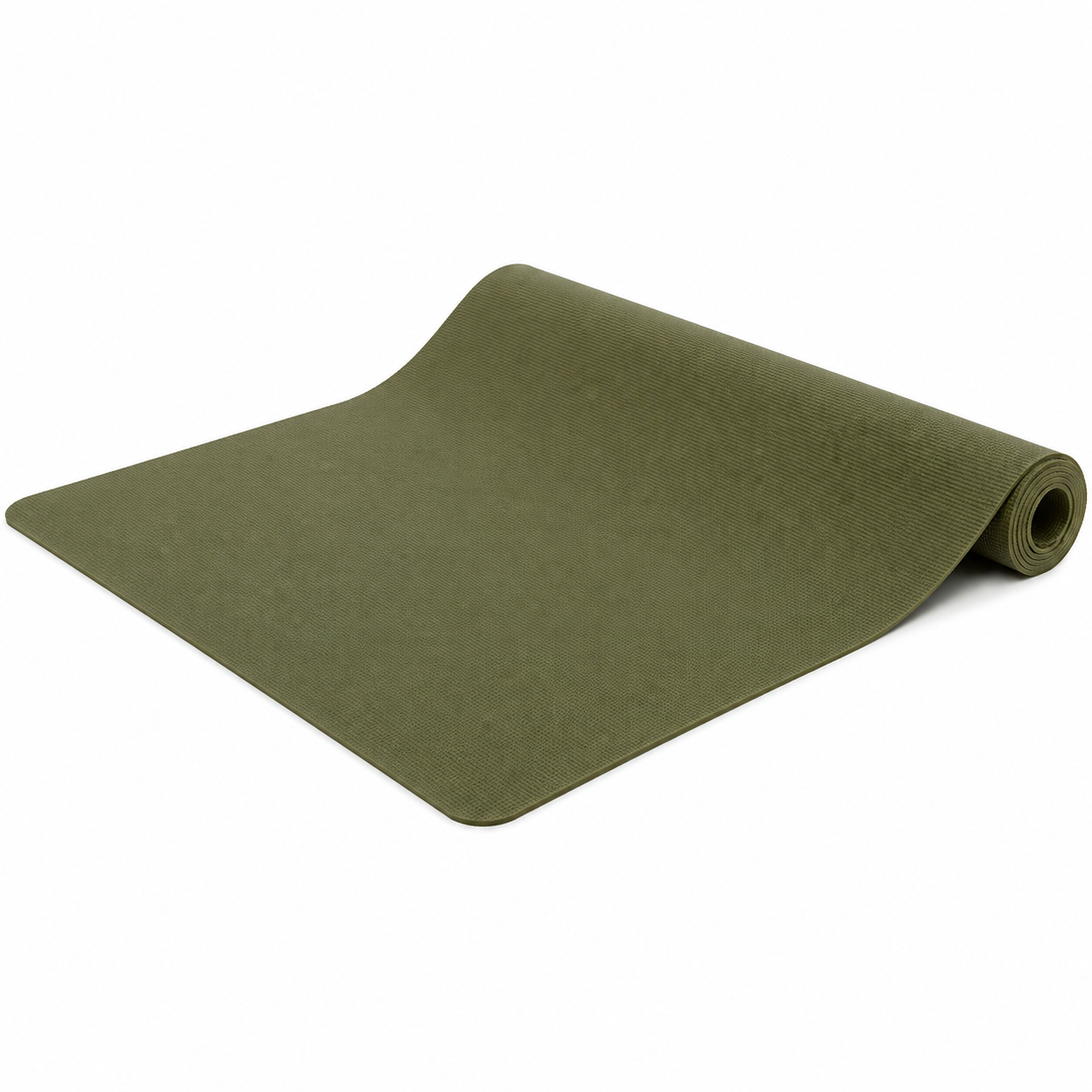 Tapis de yoga de voyage en caoutchouc olive 180x61 cm épaisseur 2 mm