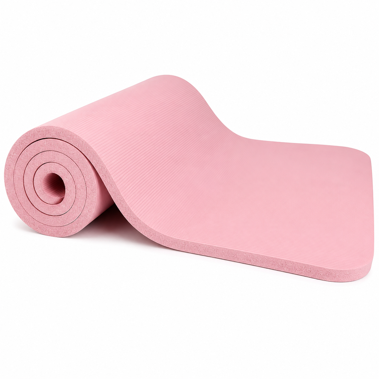 Tapis de Pilates épais en NBR rose poudré 190x80 cm épaisseur 15 mm