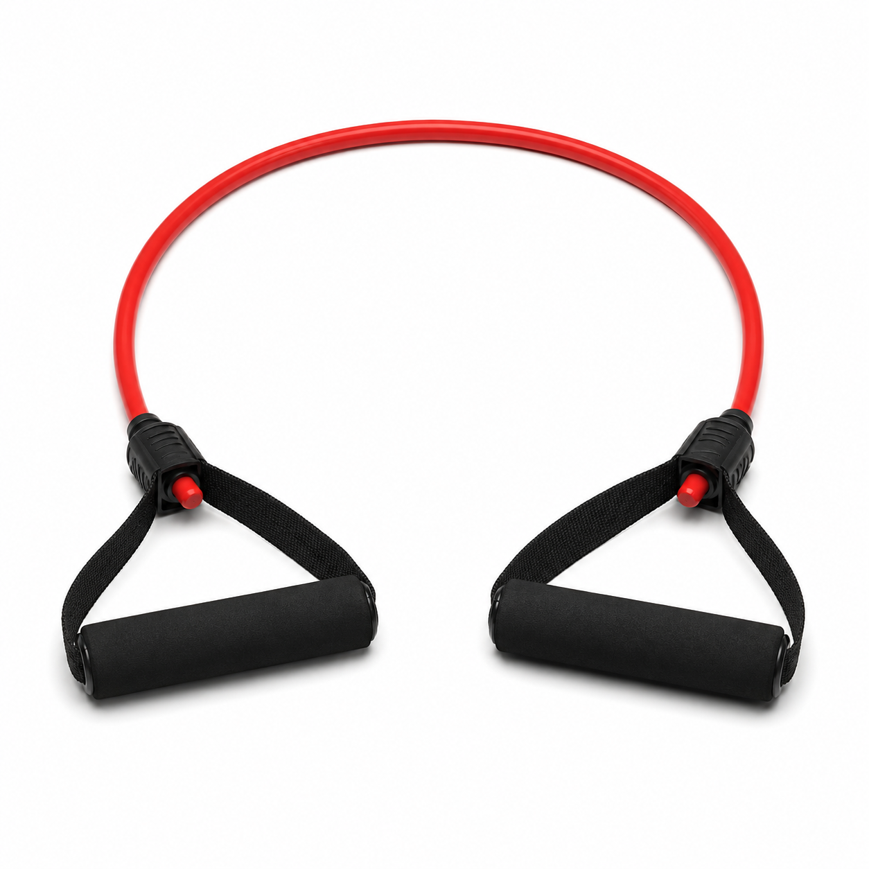 Tube de résistance rouge 10 kg avec poignées mousse longueur 120 cm