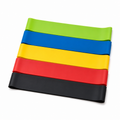 Kit de 5 mini bandes en latex multicolores résistance 5 à 25 kg