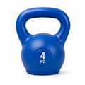 Kettlebell en vinyle bleu 4 kg avec base plate