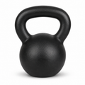 Kettlebell en fonte noire 6 kg poignée large