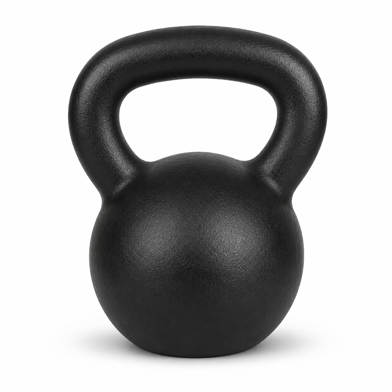 Kettlebell en fonte noire 6 kg poignée large