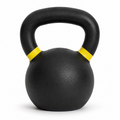 Kettlebell en fonte noire 8 kg avec anneau de repérage jaune