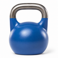 Kettlebell de compétition bleu en acier 12 kg poignée lisse