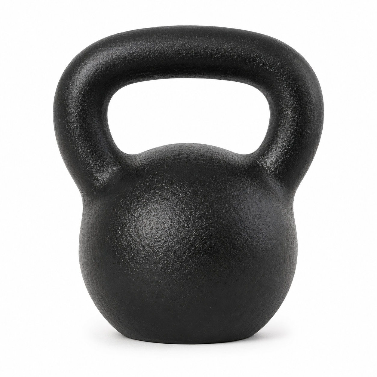 Kettlebell en fonte noire 16 kg poignée large texturée