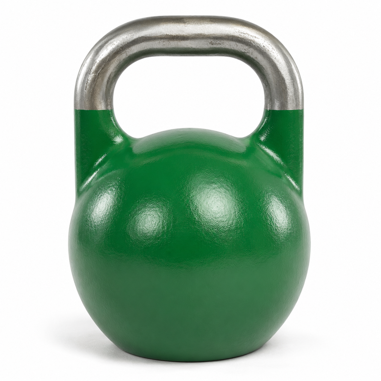 Kettlebell de compétition vert en acier 24 kg poignée non peinte