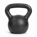 Kettlebell en fonte noire 28 kg poignée renforcée