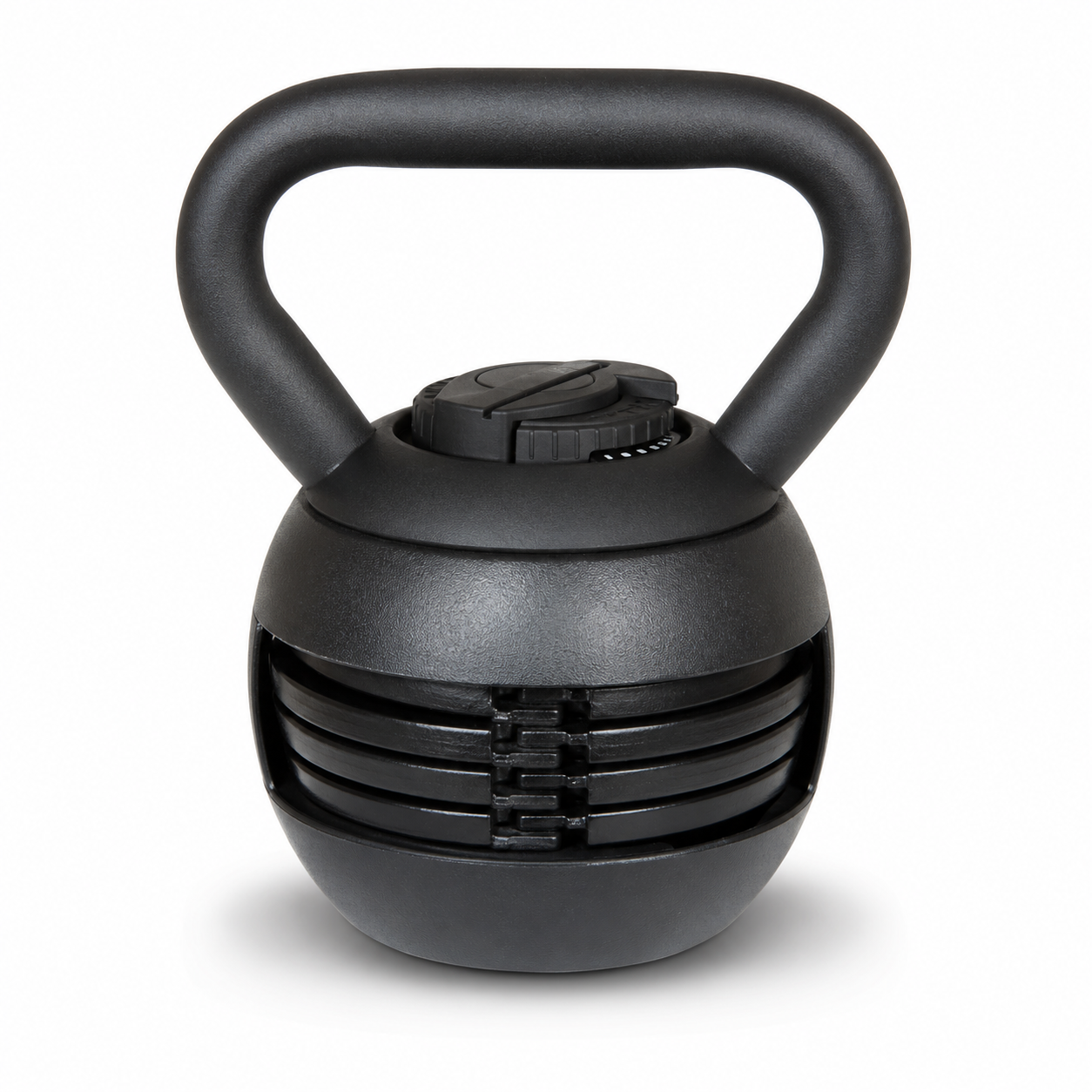 Kettlebell réglable noir 4 à 18 kg avec plaques internes