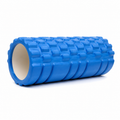 Rouleau de massage texturé en EVA bleu 33x14 cm