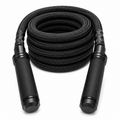 Corde à sauter lourde noire 1 kg longueur 2,8 m poignées renforcées
