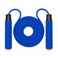 Corde à sauter longue bleue 5 m pour entraînement collectif